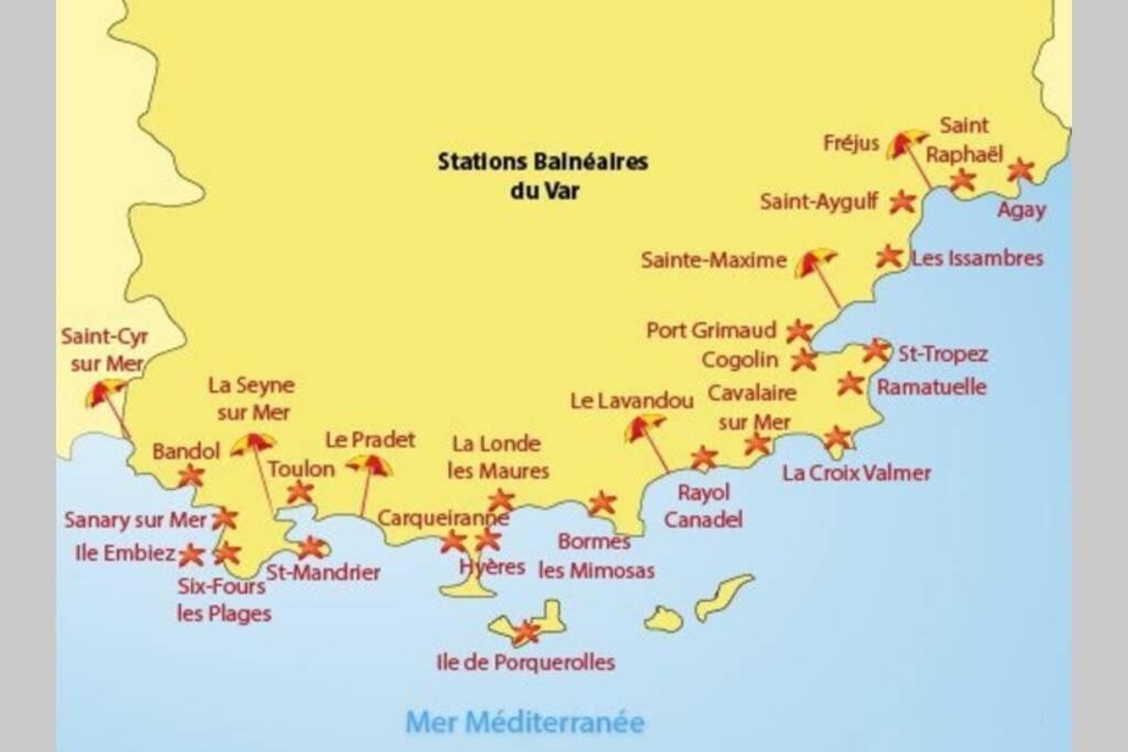 Apartamento Superbe T2 Lumineux 3*** 10 Mn A Pied De La Plage Le Pradet Exterior foto